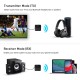 2-in-1 Bluetooth Adapter Bluetooth 5.0 Audio Adapter Bluetooth Transmitter Receiver for TV Laptop Stereo System Headphones Speaker black