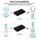 2in1 Bluetooth Transmitter Receiver Combo for Computer Tv Speakers  black