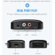 B20 Bluetooth Adapter NFC 5.0 Bluetooth Receiver AUX Jack USB Smart Audio Playback Wireless Stereo Adapter Car Speaker black