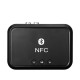 Bluetooth Receiver NFC/USB Disk Music Reading Stereo Wireless Adapter 3.5mm AUX/RCA Car Speaker Bluetooth Audio Receiver black