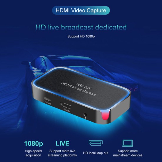 CK200 1080P HDMI Video Capture Card Portable Multi-function Video Capture Card black_1080P