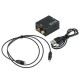 Digital Optical Coax to Analog RCA Audio Converter Adapter with Fiber Cable Host + USB cable + fiber optic cable