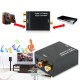 Digital Optical Coax to Analog RCA L/R Audio Converter Adapter with Fiber Cable & USB Cable & Mainframe black