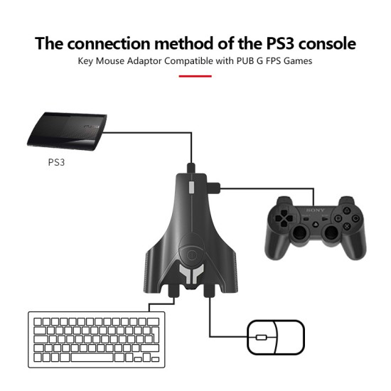 Keyboard  Mouse  Converter With 3.5mm Headphone Jack For Switch Ps4 Pro Xbox One black