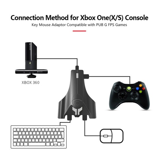 Keyboard  Mouse  Converter With 3.5mm Headphone Jack For Switch Ps4 Pro Xbox One black