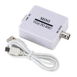 Mini HD VGA to BNC Video Converter Box Composite VGA to BNC Adapter Conversor Digital Switcher Box for HDTV Monitor white