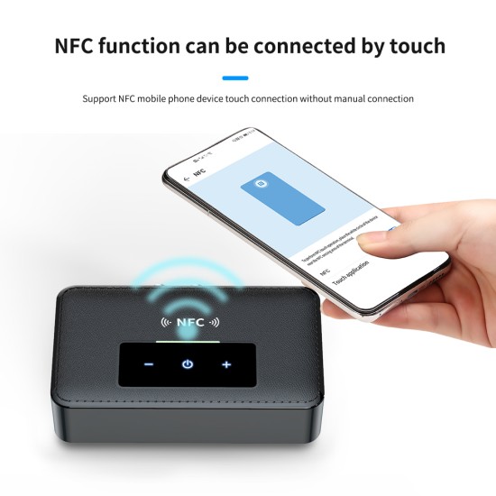 Nfc Bluetooth Receiver Transmitter Car 5.0 Bluetooth Audio Player Usb Audio Adapter black