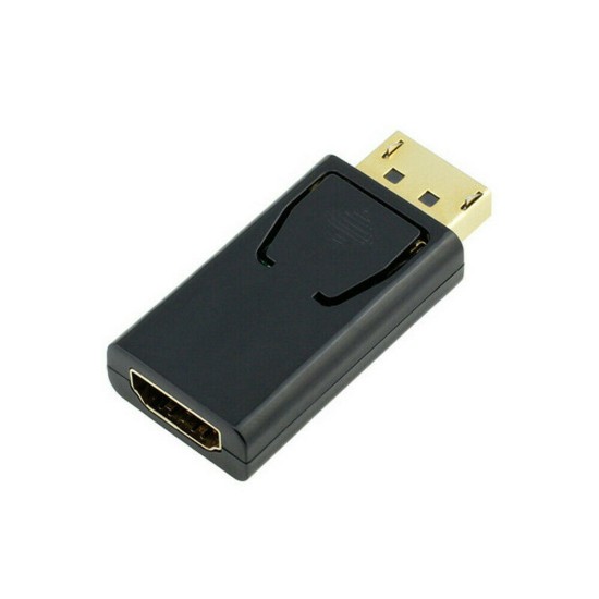 Portable Display Port DP Male to HDMI Female Adaptor Adapter Converter for HDTV black