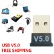 USB Bluetooth 5.0 Wireless Audio Music Stereo Adapter Dongle Receiver For TV PC black