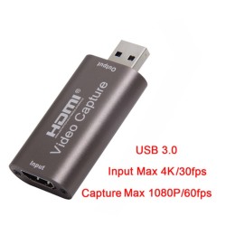 Video  Capture  Card Usb  3.0 4k 60hz Hdmi Streaming Video Recording  Box Brown