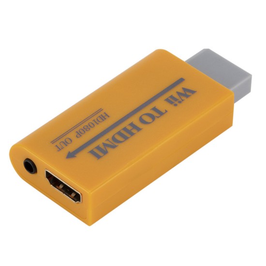 Wii to HDMI Converter Support Full HD 720P 1080P 3.5mm Audio Adapter for HDTV Wii Converter yellow