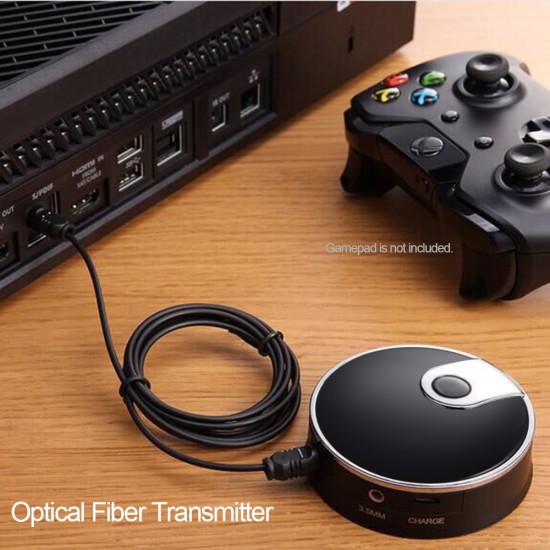 Wireless Audio Transmitter Optical Fiber Transmission Bluetooth 4.0 Music Transmitter Optical Fiber Coaxial 3.5mm AUX-in Input black