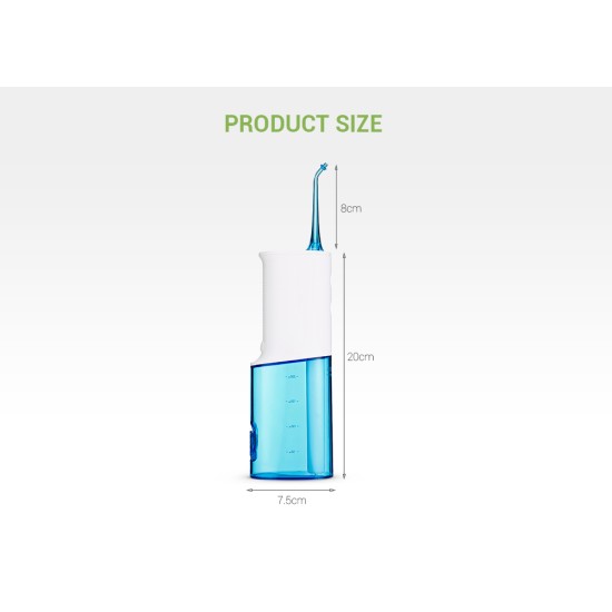 Original XIAOMI Youpin SOOCAS W3 Oral Irrigator Portable Water Dental Flosser Water Jet Cleaning Tooth Denture Cleaner Teeth Brush Blue